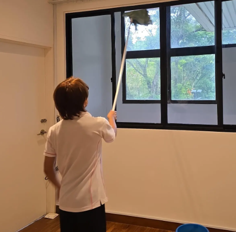 Professional house deep cleaning service for living room