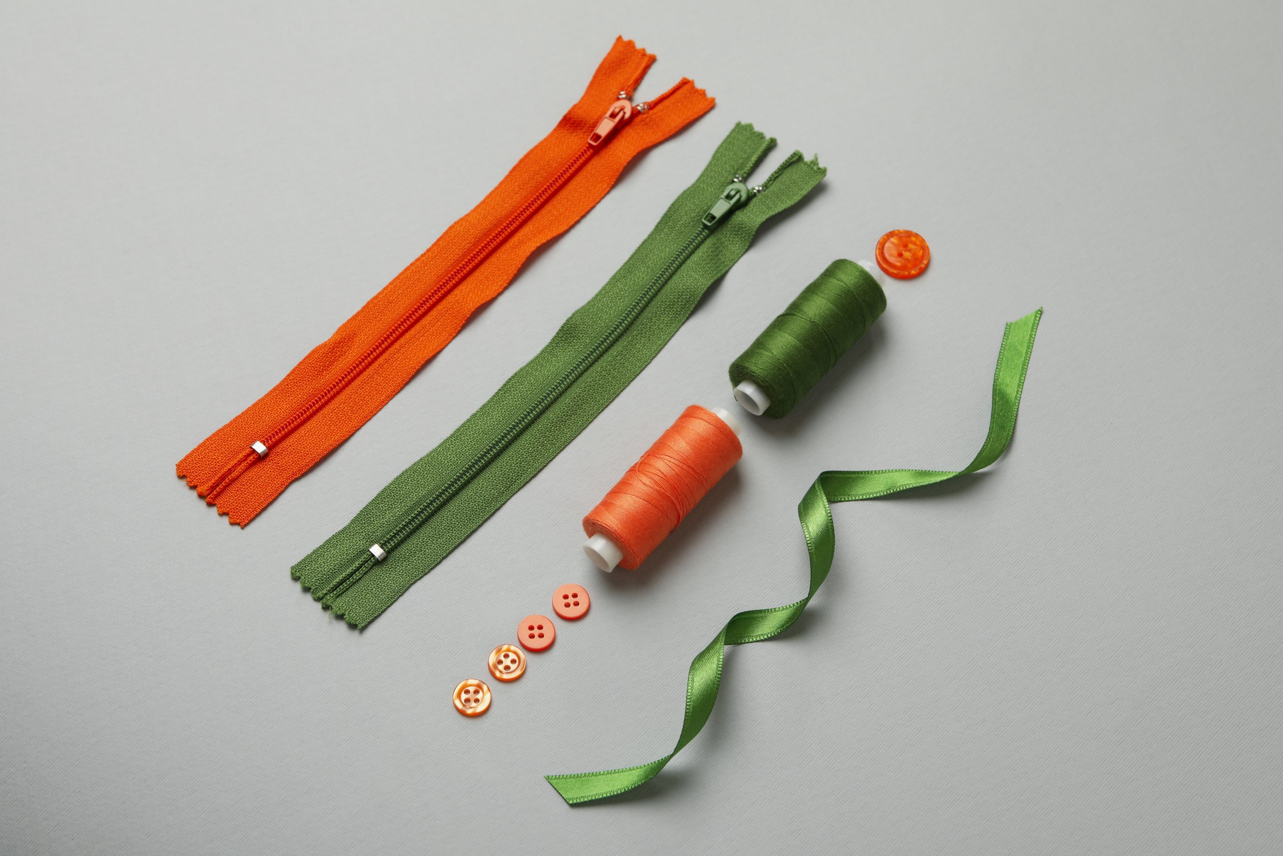 Different sewing accessories and thread types available in a Singapore shop