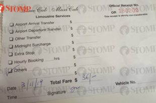 Maxi cab receipt