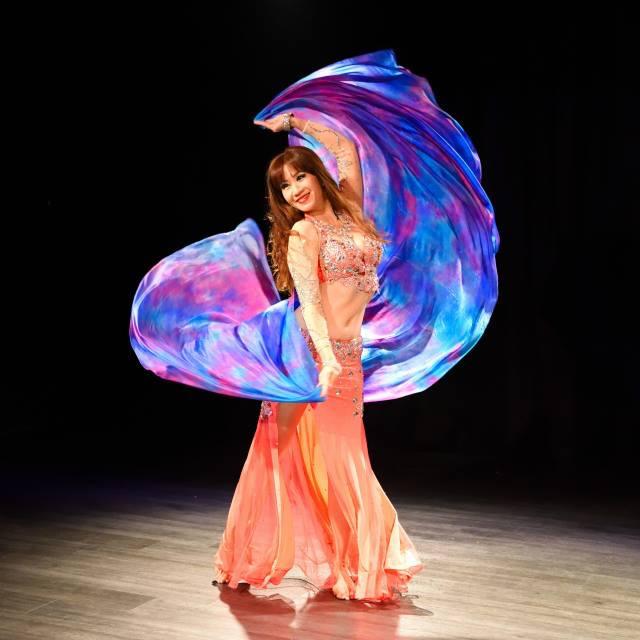 A belly dancer performance