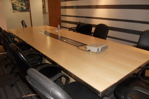 custom carpentry for office meeting room table