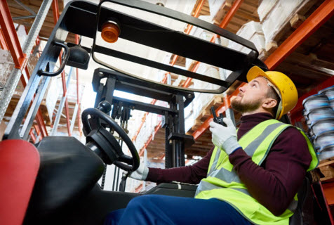 warehouse mover in forklift