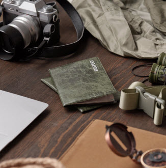 passports on table