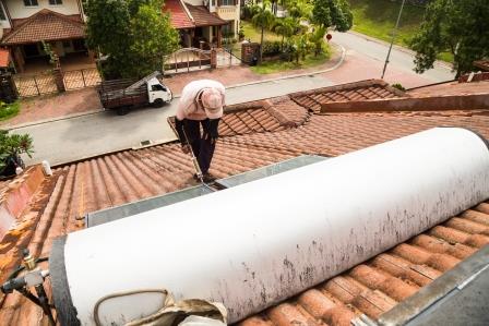 solar water heater installation