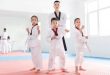 Group of Kids in Taekwondo Uniforms at Taekwondo Classes
