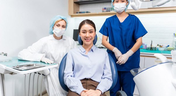 Inside a dentist's surgery room