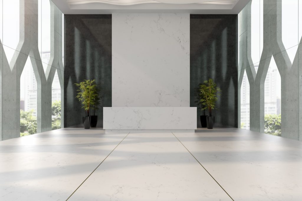 Minimal grout lines with large format tiles