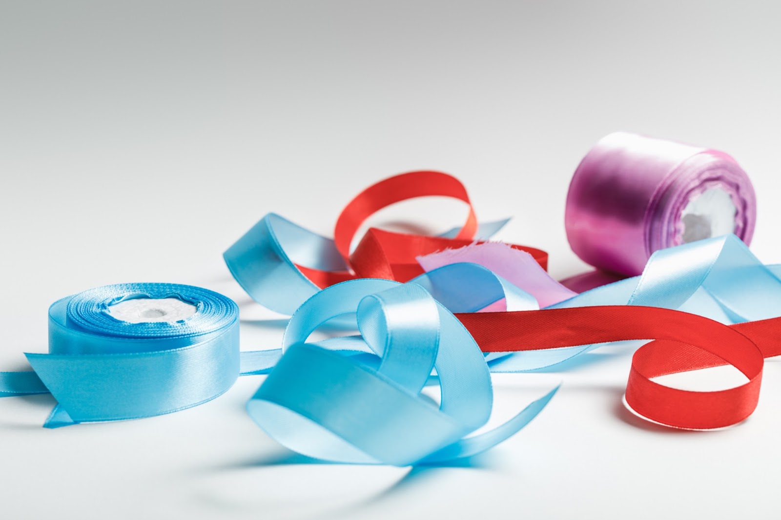Buy vibrant nylon satin ribbon rolls in Singapore
