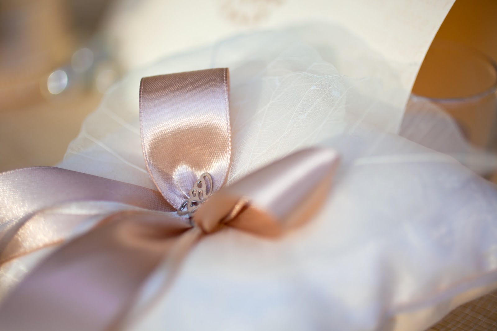 Wedding and event decor using metallic ribbons