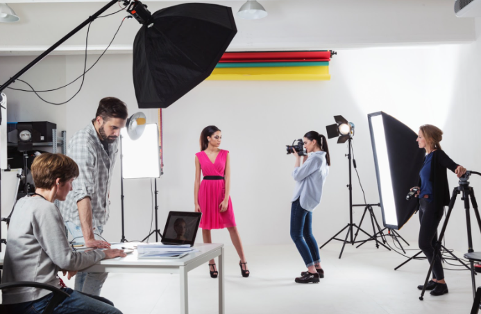 Photo studio shooting