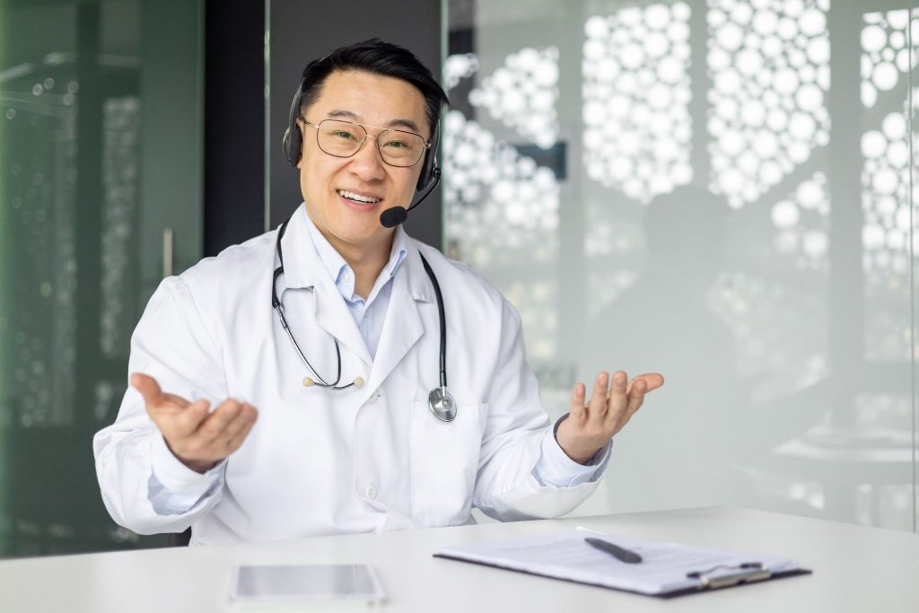 Patient consulting doctor via teleconsult Singapore mobile
