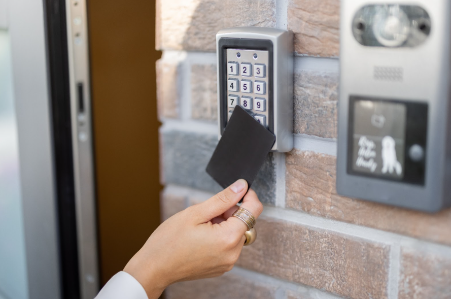 Key card access door locks