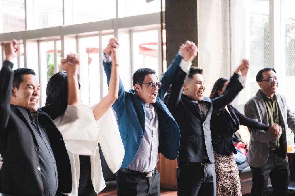 corporate party space Singapore designed for collaboration and group discussion