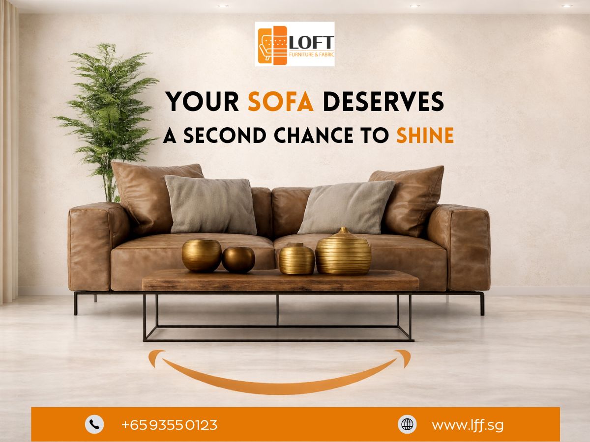 Leather sofa repair in Singapore fixing scratches and cracks on a brown leather couch