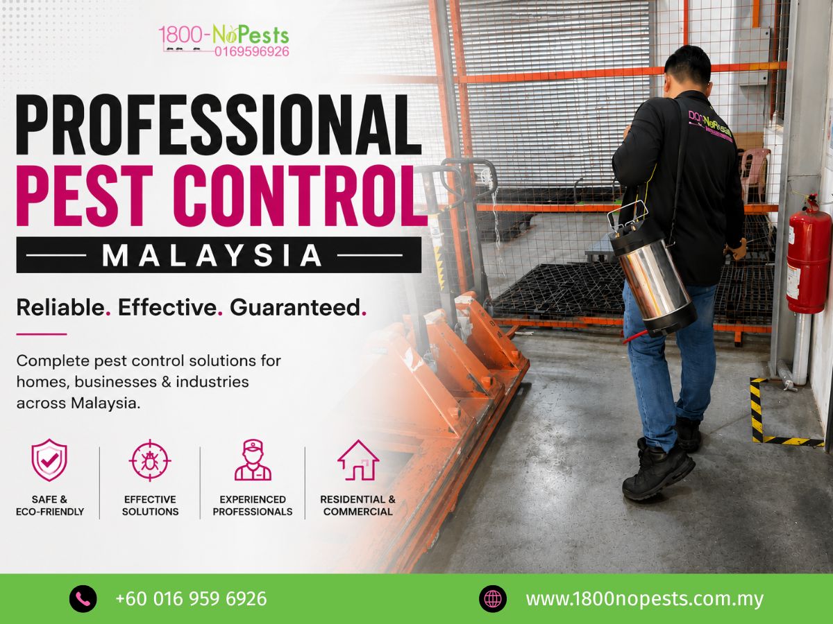 1800NoPests professional pest control services in Johor Bahru treating residential property 