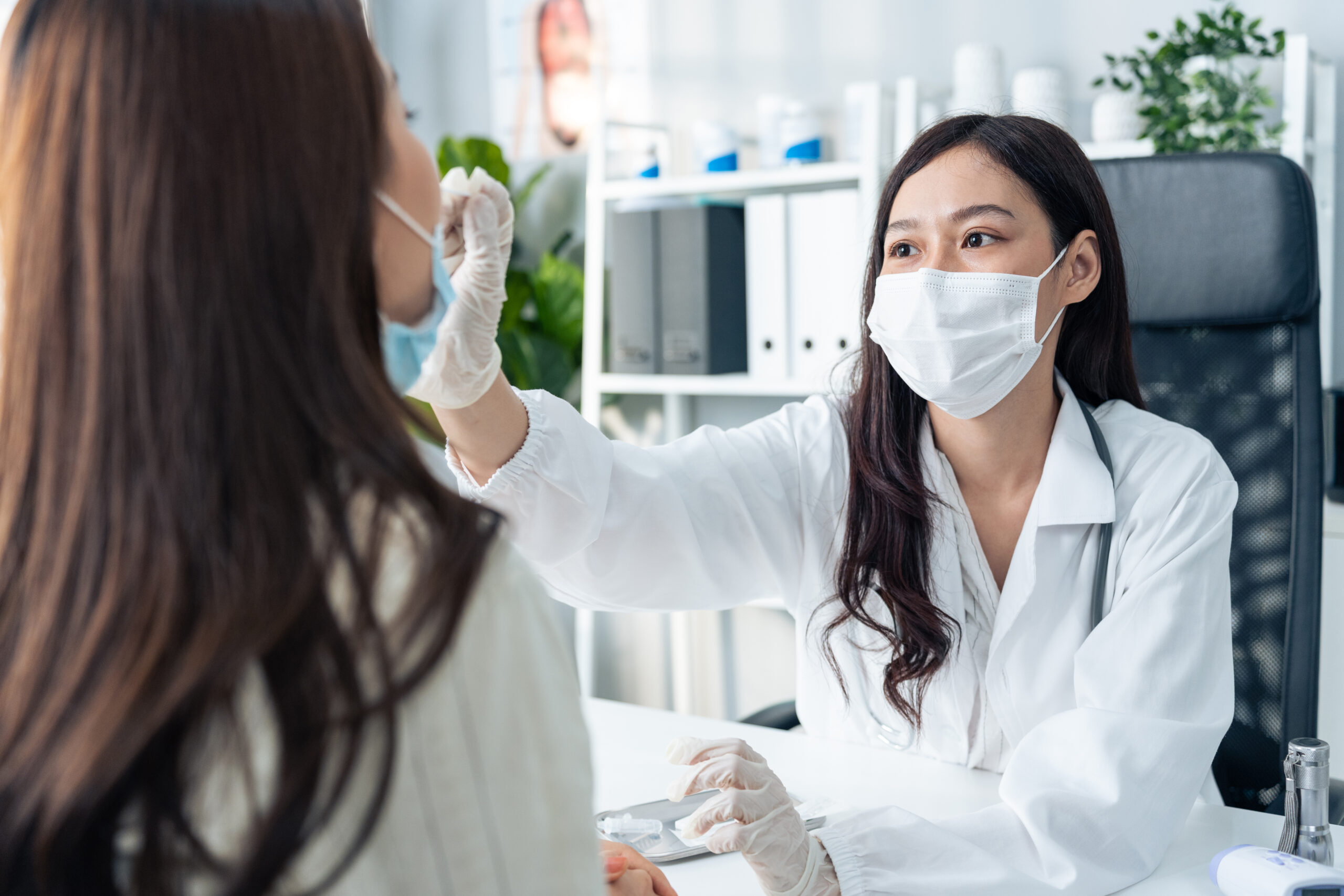 Young adult undergoing health screening in Singapore to establish a health baseline