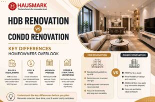 Architect reviewing HDB and condo renovation plans with a recommended interior designer in Singapore