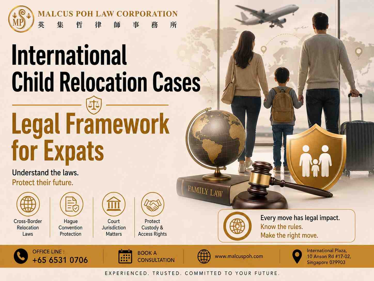 Singapore divorce lawyer reviewing child relocation case documents