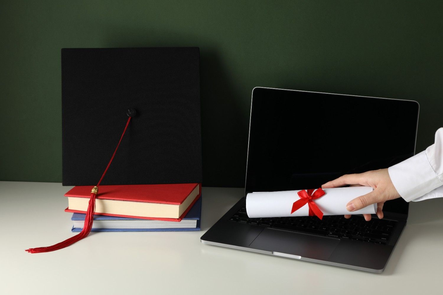 Visual breakdown of online degree costs including tuition, materials & time 
