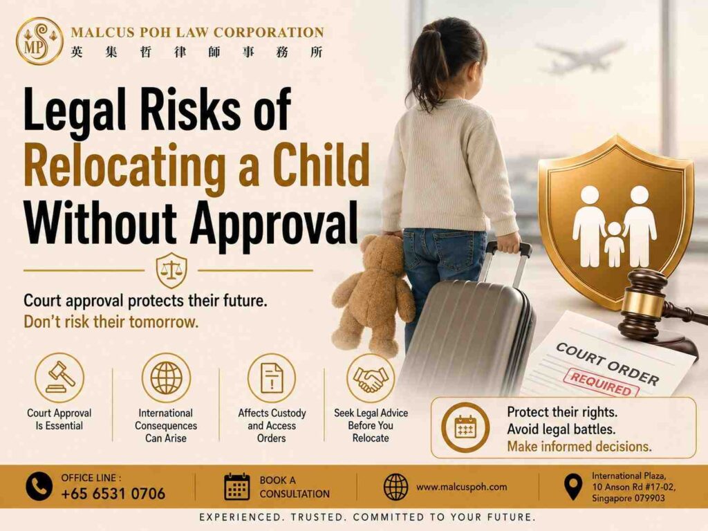 Risks of relocating a child without approval - | Malcus Poh Legal Guide