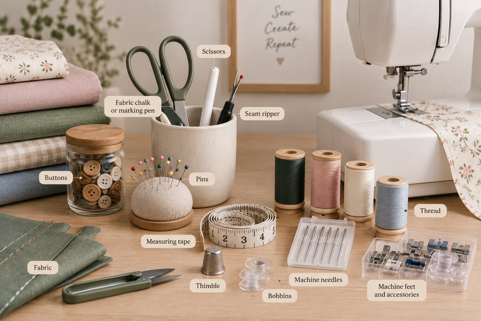 Sewing supplies and accessories for everyday sewing projects
