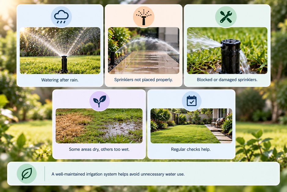Smart irrigation system with moisture sensors installed in Singapore garden by Ken Landscape 
