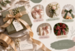 Wired ribbon formed into decorative loops for a floral arrangement